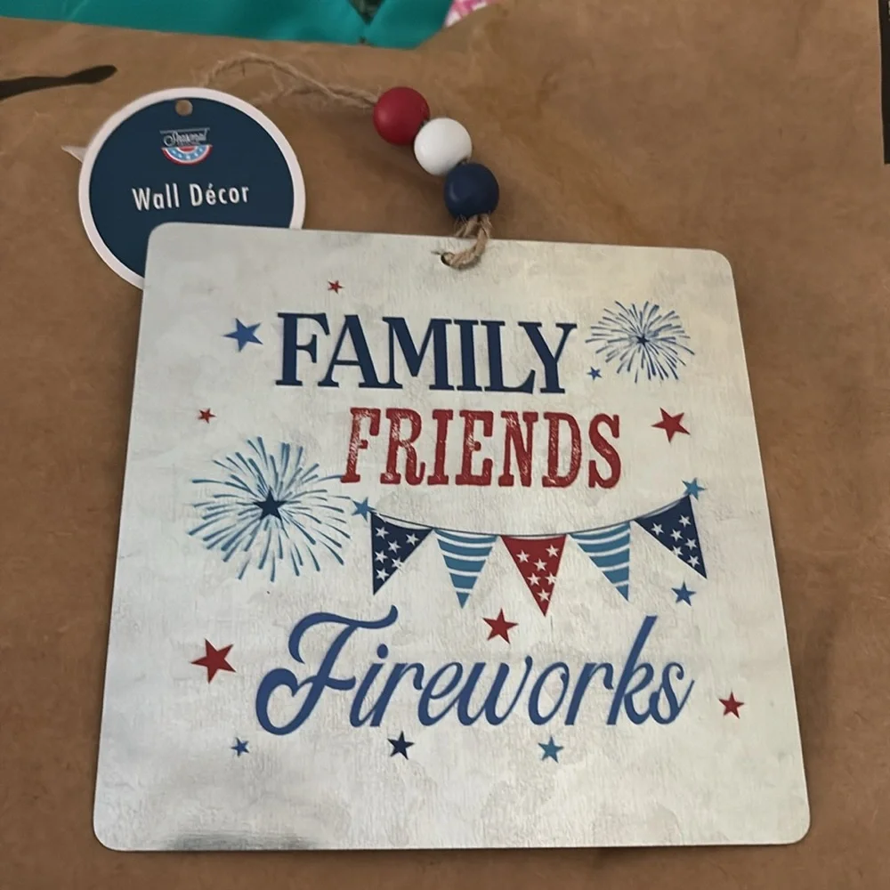 Family Friend and Fireworks Wall Decor
